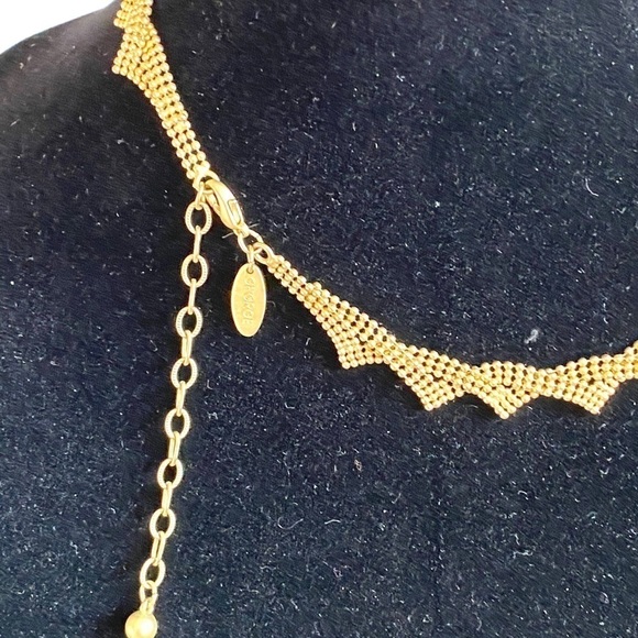 George Signed Designer Necklace Gold Tone - Picture 2 of 3